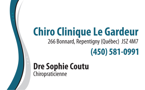 CHIRO Clinique Le Gardeur - Dre Sophie Coutu plus de 27 années d'expériences.
